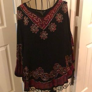 Boho top, flowy top, loose fit top
